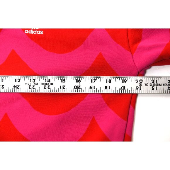 Adidas x Marimekko Women's Pink Red Hoodie with White Stripes Size XS - Picture 8 of 11